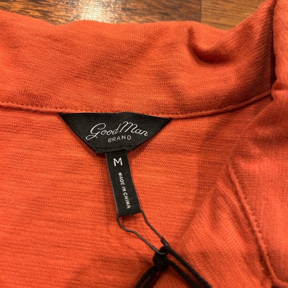 NWT Good Man Brand Men's Orange Polo Shirt 100% Cotton Size Medium - Picture 7 of 7